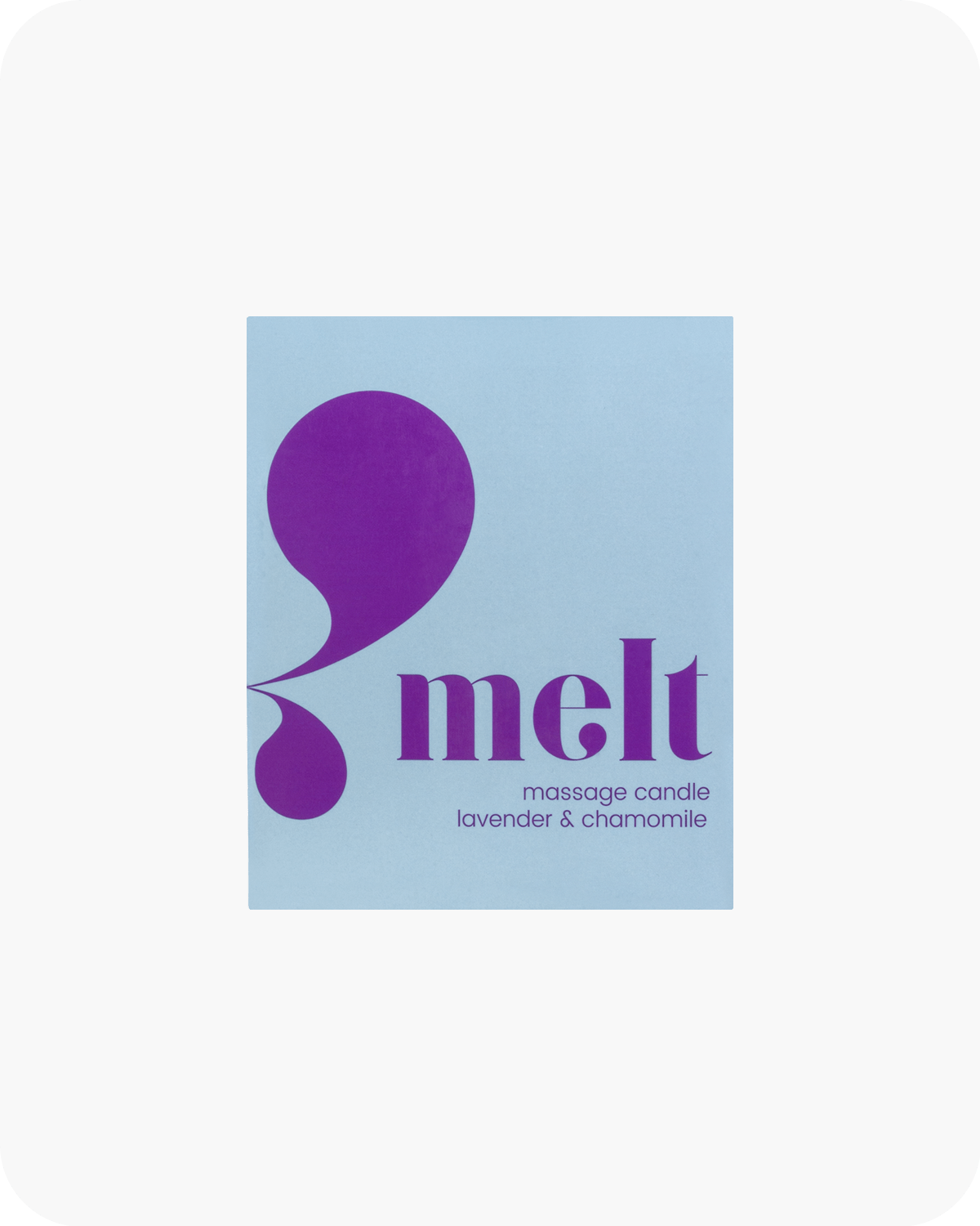 melt - lavender &amp; chamomile massage candle - Fannie